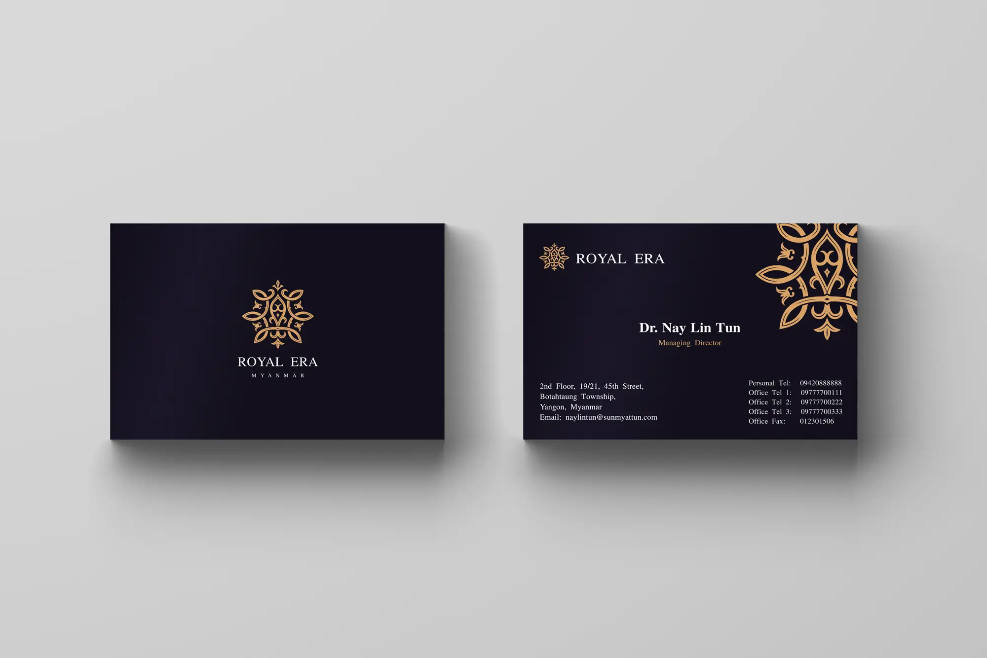Royal Era Business Card Dark