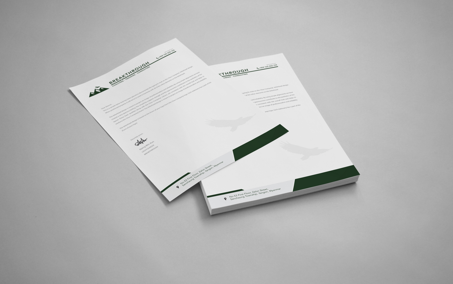 Company letterhead design service