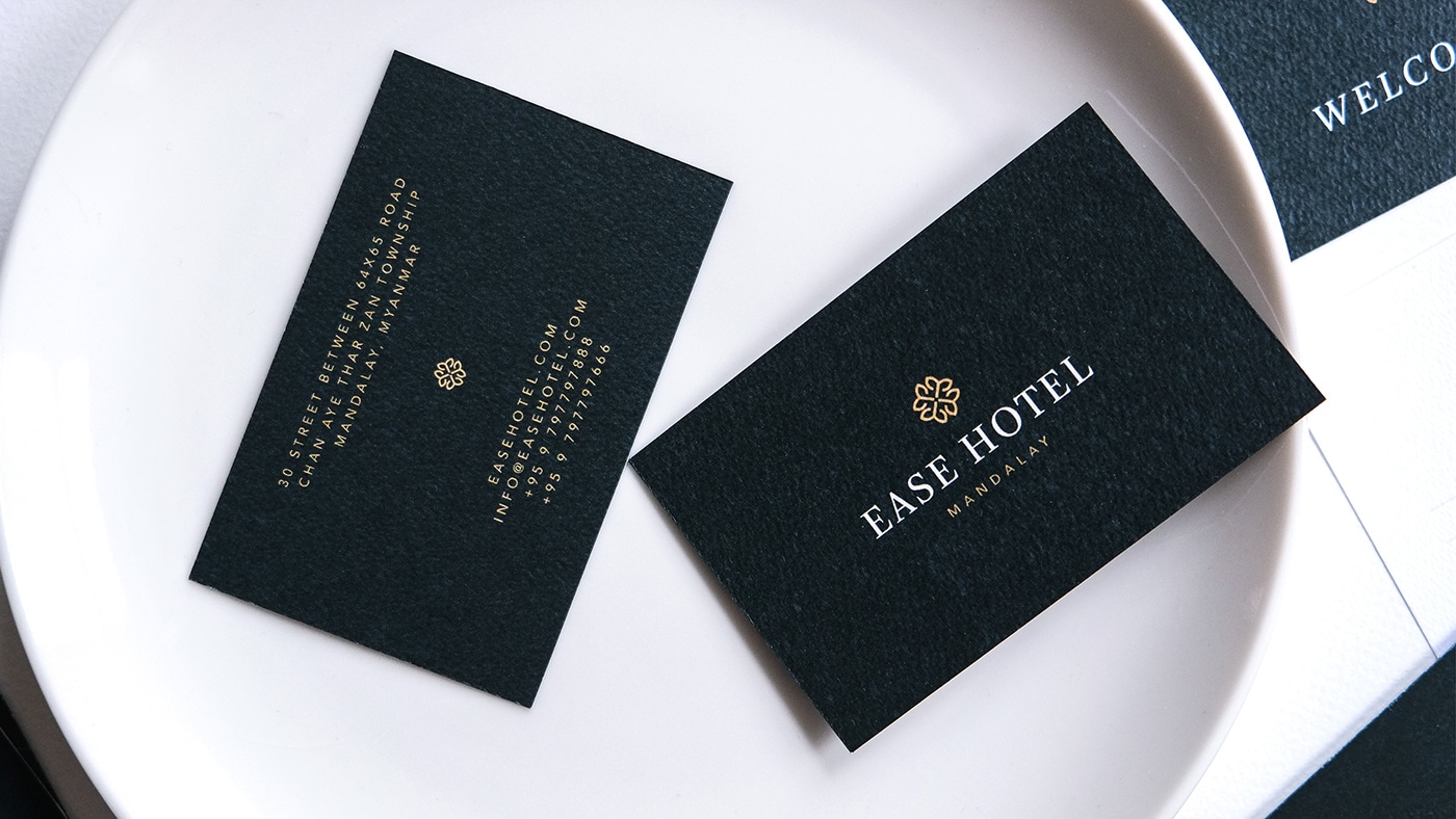 hotel name card design