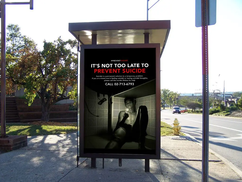 Prevent Suicide Ad Campaign (PSA) 9 Outdoor Advertising Mockup 4