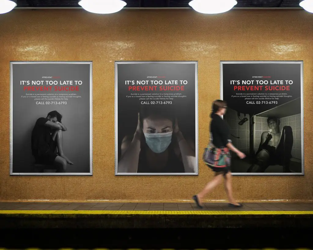 Prevent Suicide Ad Campaign (PSA) 1 Subway