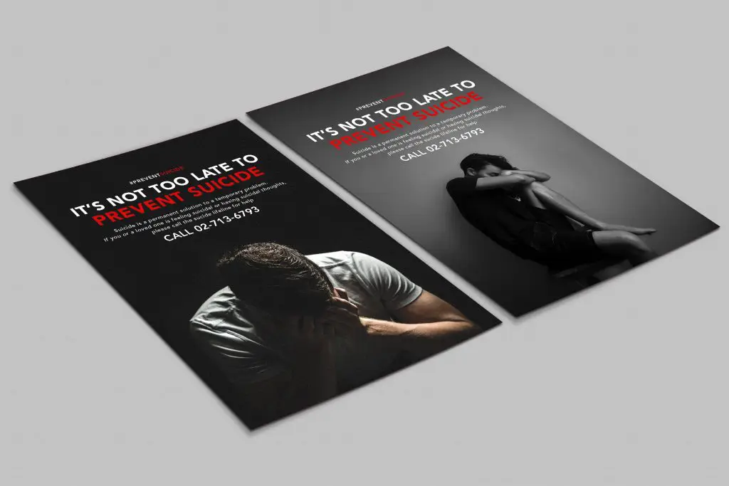 Prevent Suicide Ad Campaign (PSA) 17 flyer 1