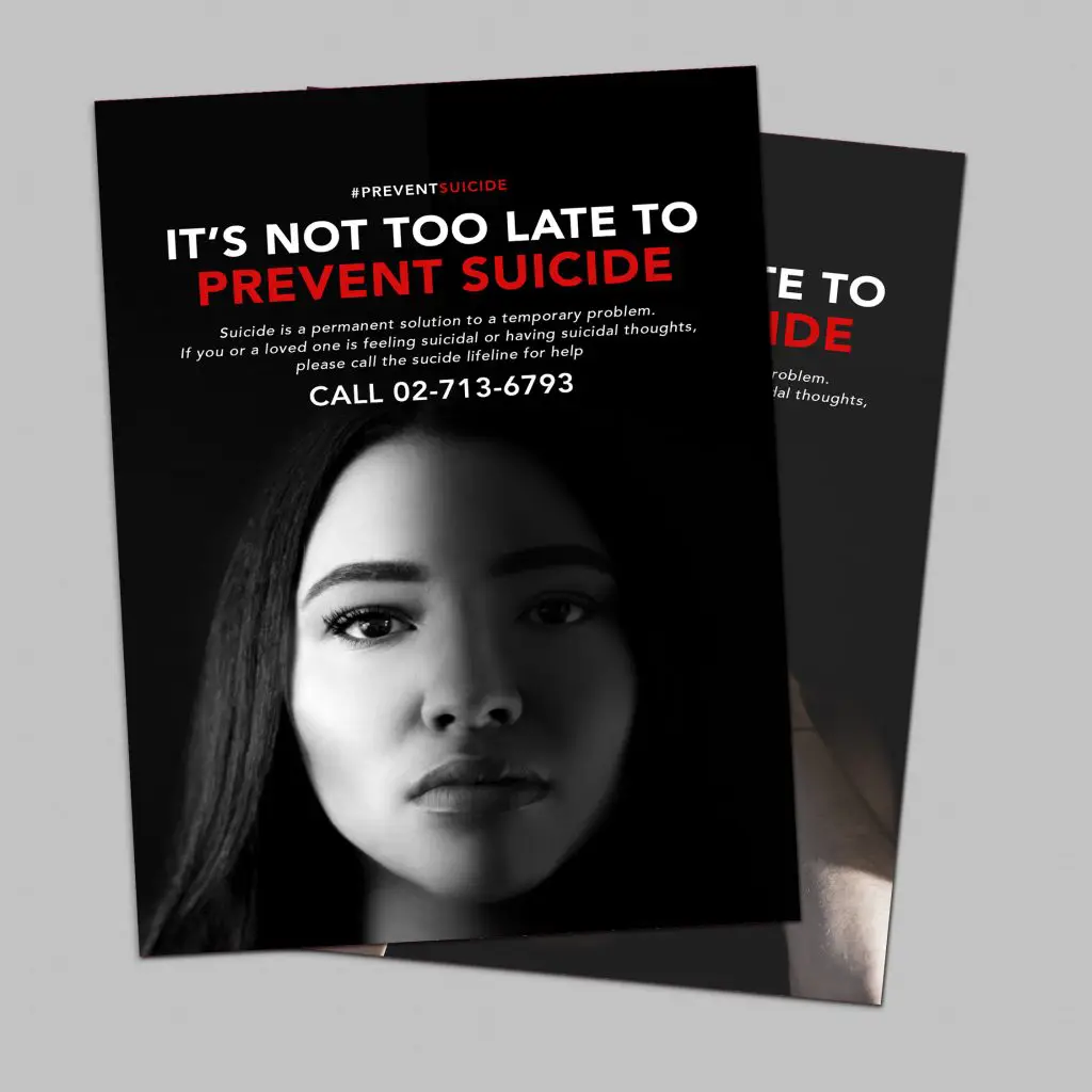 Prevent Suicide Ad Campaign (PSA) 14 flyer 4