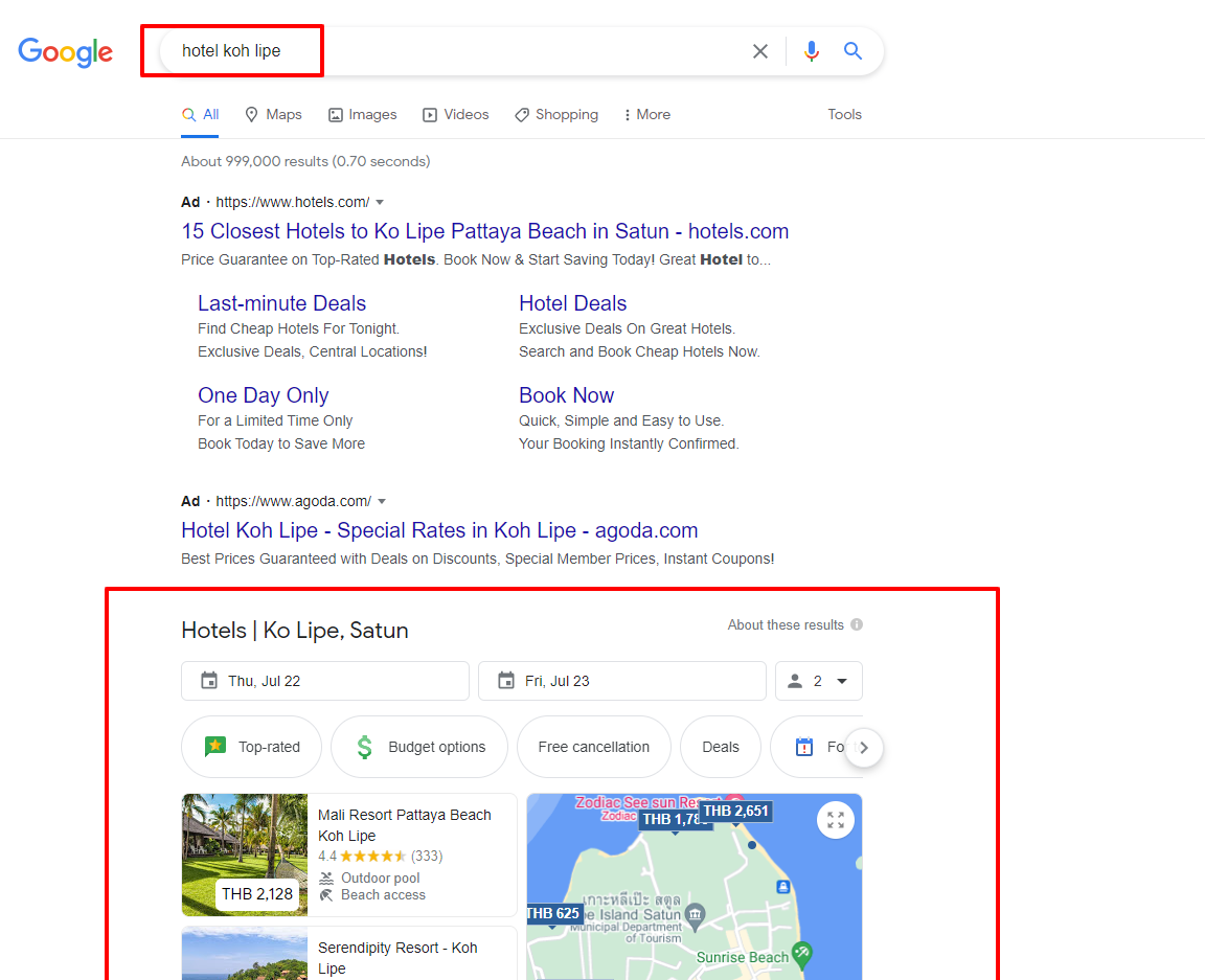 hotel seo agency thailand