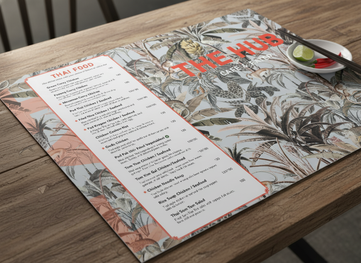 Cafe Brand Identity Design - The Hub Samui Case Study 10 cafe menu design agency bangkok thailand